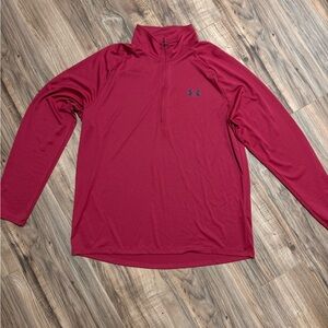 Mens Under Armour Loose Fit Tech 1/2 zip XL